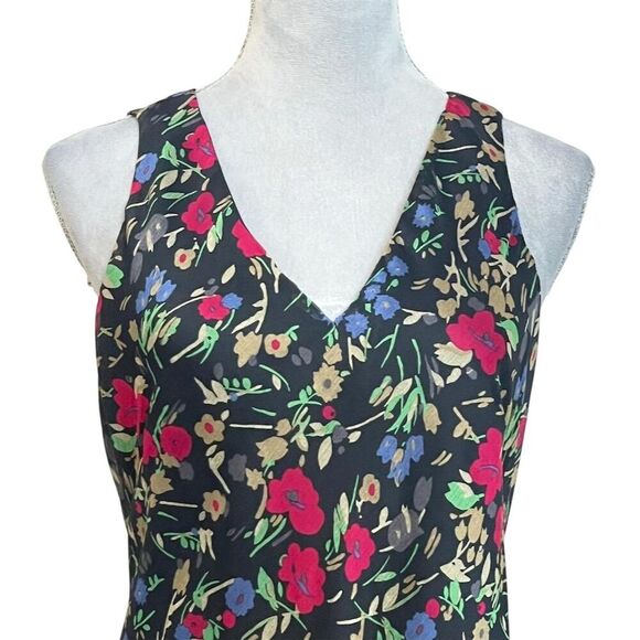 Ralph Lauren Petite Floral Sleeveless V-Neck Flowy Midi Dress 10 Whimsical - Picture 3 of 11